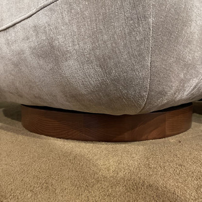 Tan Velvet Bean Chair