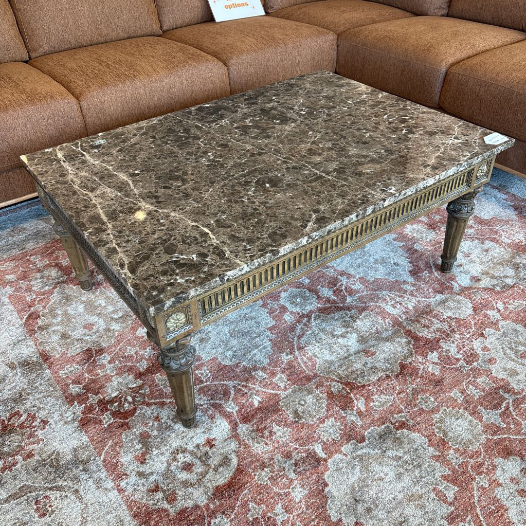 Stone Top Vintage Style Coffee Table C COFFEE TABLES