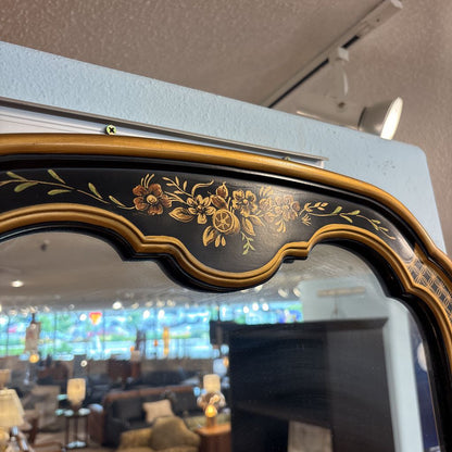 Regency Style Black and Gold Mirror