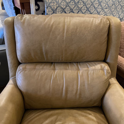 STICKLEY Rolled Arm Leather Accent Chair