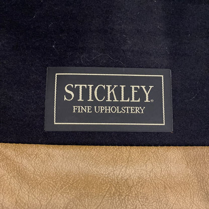 STICKLEY Rolled Arm Leather Accent Chair