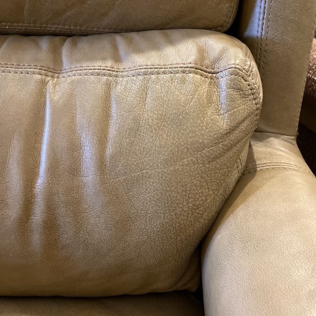 STICKLEY Rolled Arm Leather Accent Chair