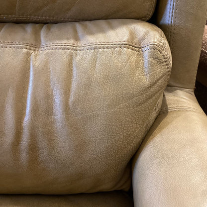 STICKLEY Rolled Arm Leather Accent Chair