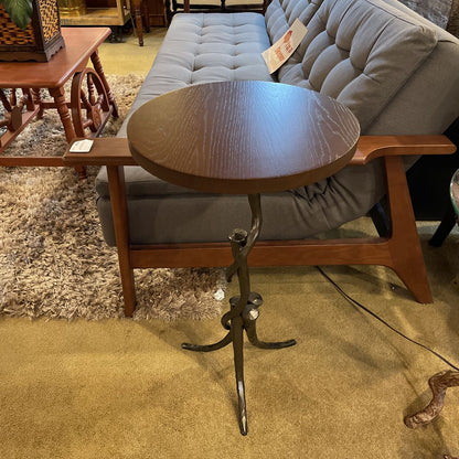 Twisted Metal Sculptural Base End Table