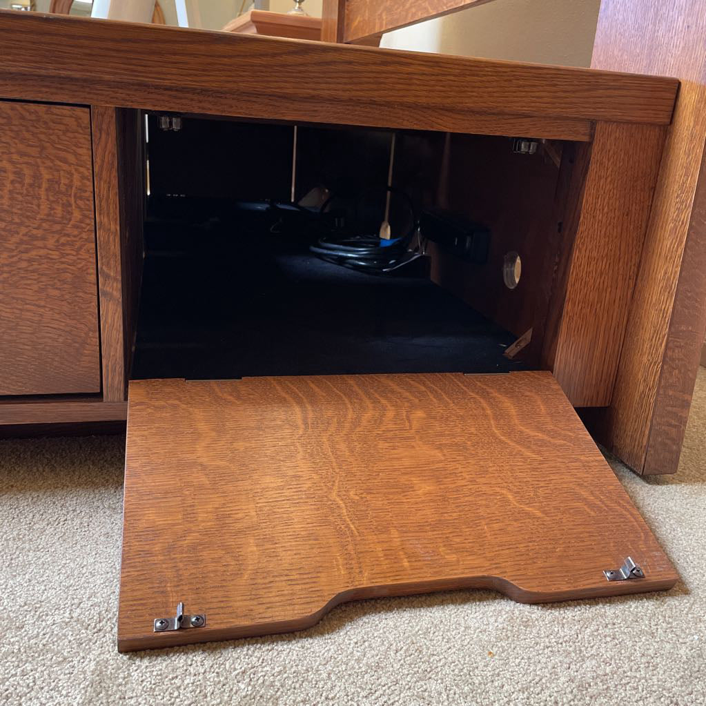 STICKLEY Craftsman Style Oak KING Bed Frame (w/ Underbed Storage)