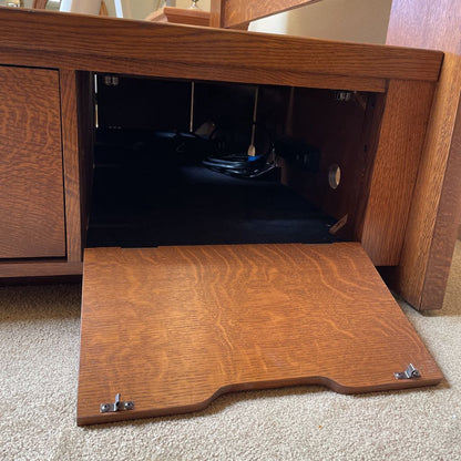 STICKLEY Craftsman Style Oak KING Bed Frame (w/ Underbed Storage)