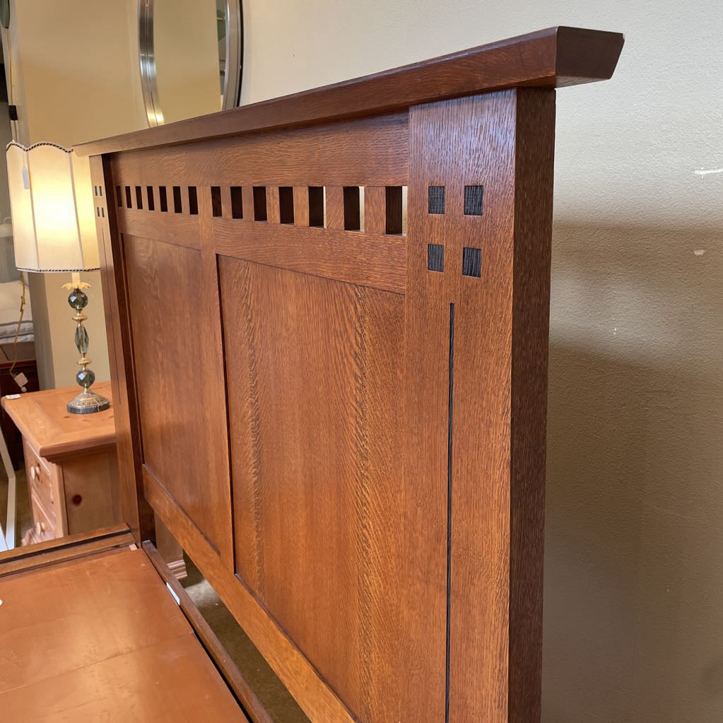 STICKLEY Craftsman Style Oak KING Bed Frame (w/ Underbed Storage)