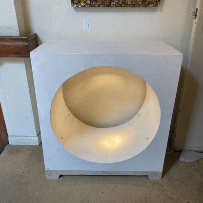 Faux Marble Sculptural Side Table
