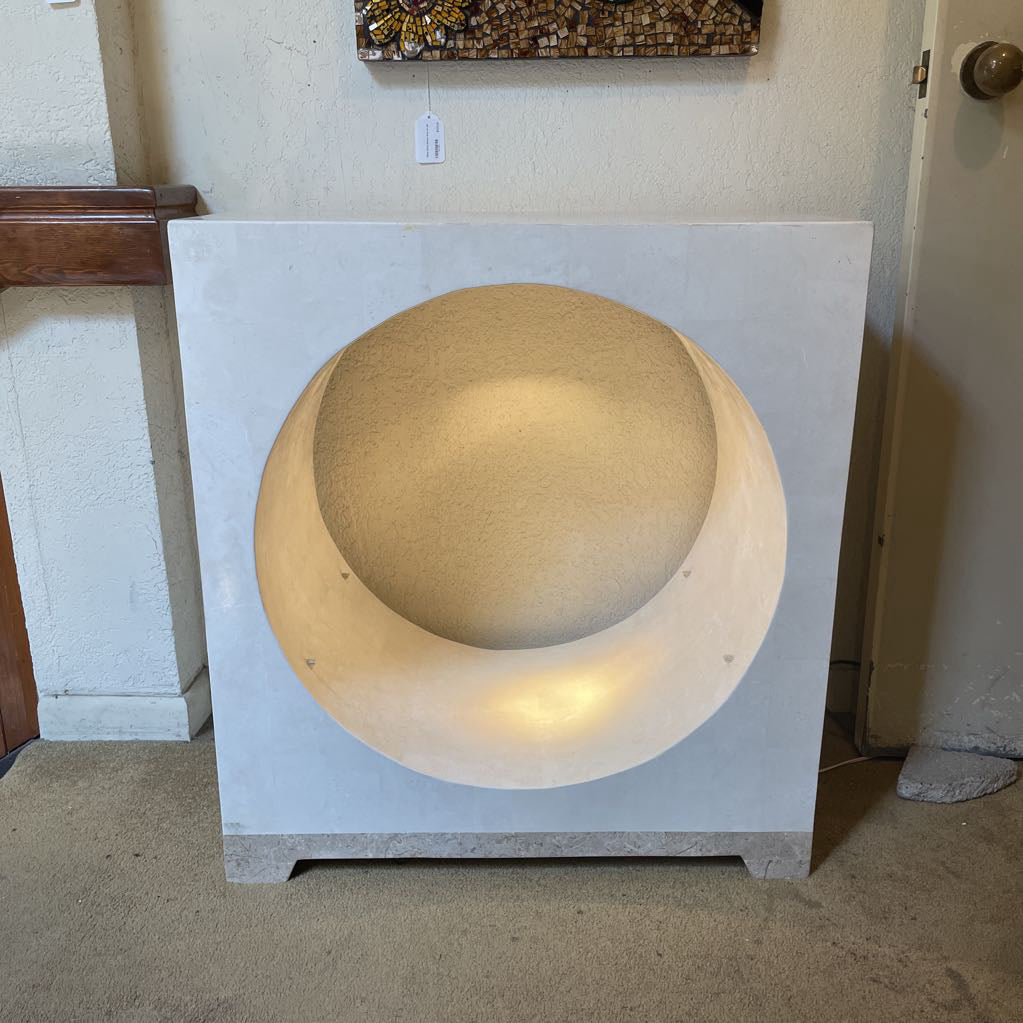 Faux Marble Sculptural Side Table