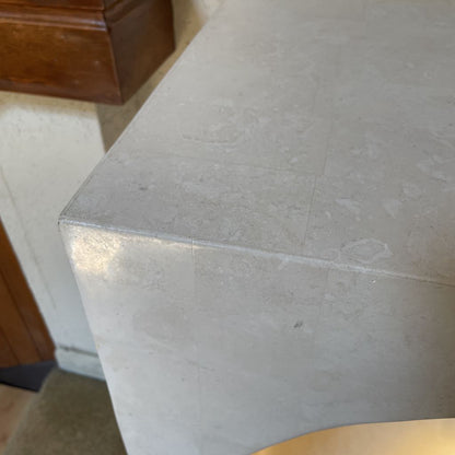 Faux Marble Sculptural Side Table