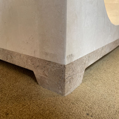 Faux Marble Sculptural Side Table