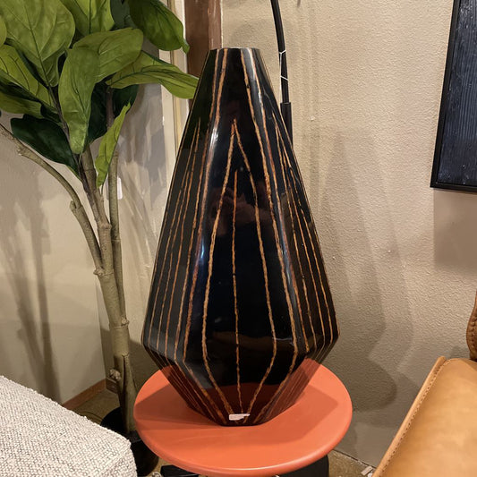 Black & Orange Arrowhead Vase SMALLS