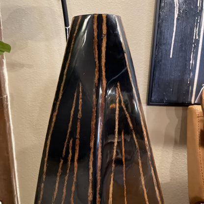 Black & Orange Arrowhead Vase