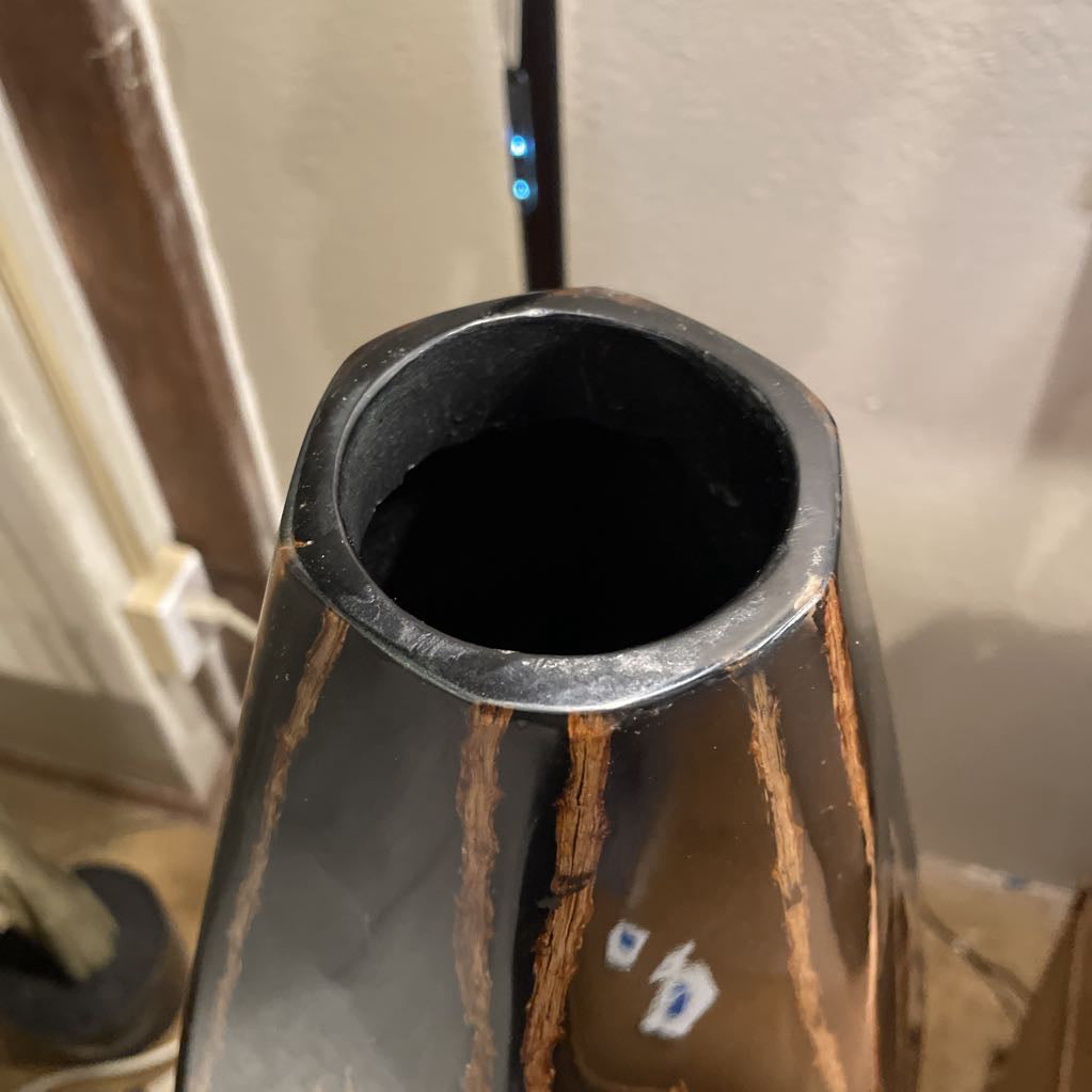 Black & Orange Arrowhead Vase