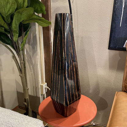 Black & Orange Arrowhead Vase