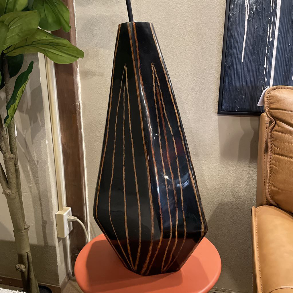 Black & Orange Arrowhead Vase