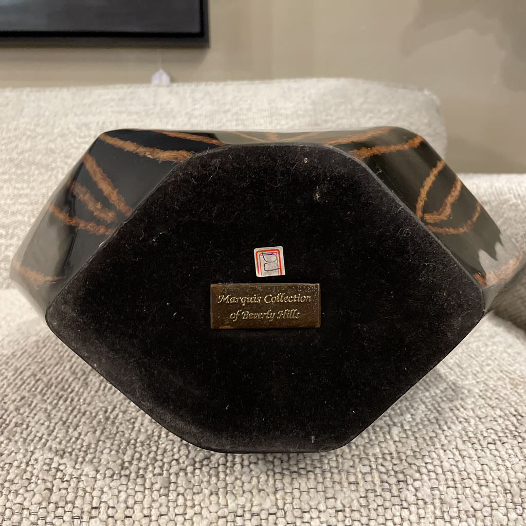 Black & Orange Arrowhead Vase