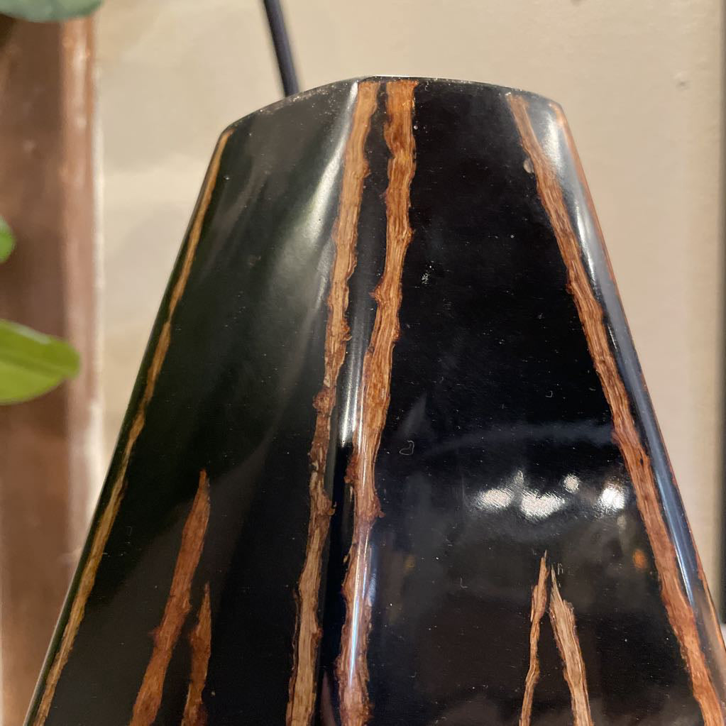Black & Orange Arrowhead Vase