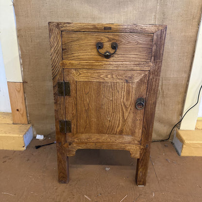 Asian Style 1 Drawer 1 Door Sidetable