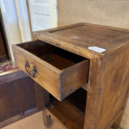 Asian Style 1 Drawer 1 Door Sidetable