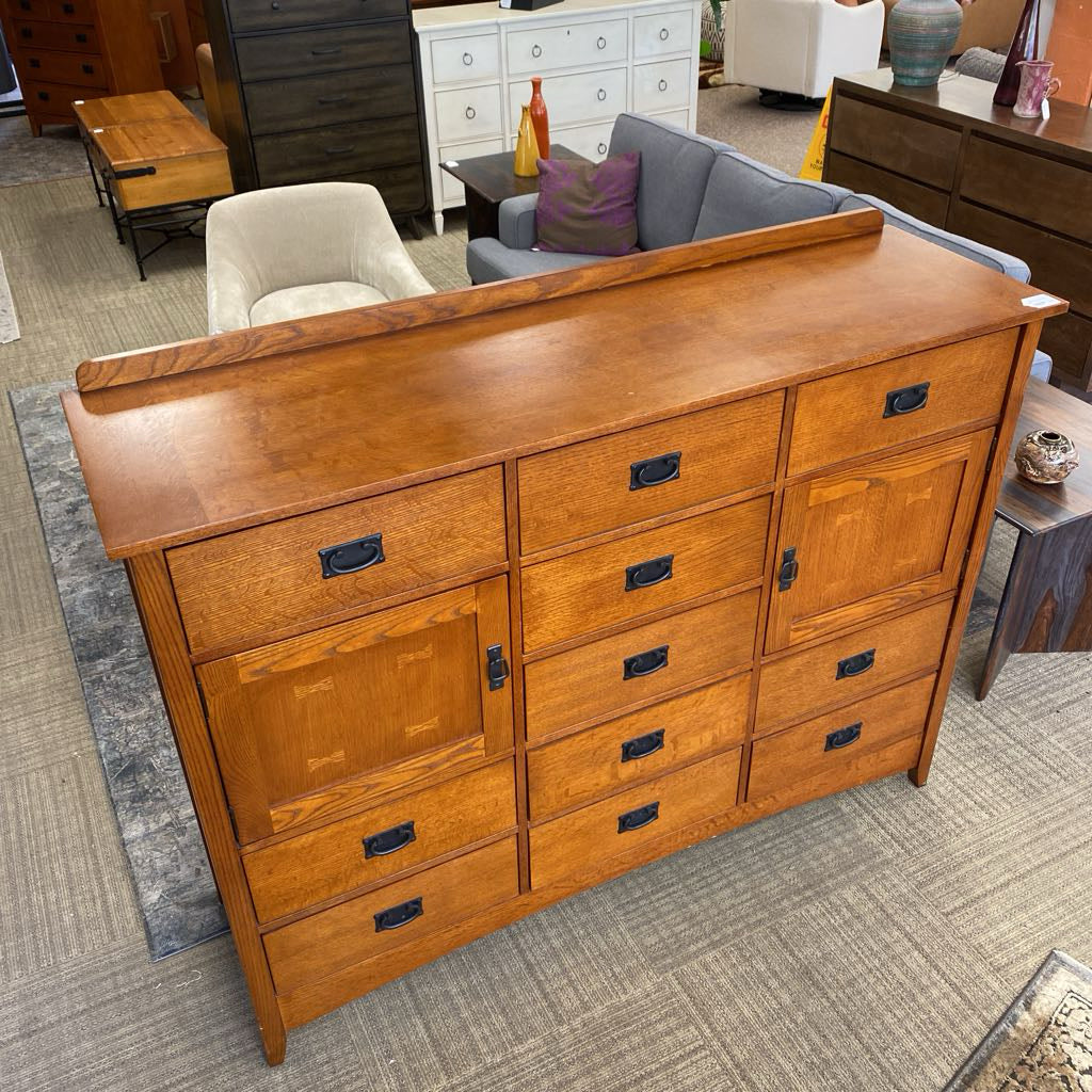 Large Mission Style Oak Dresser