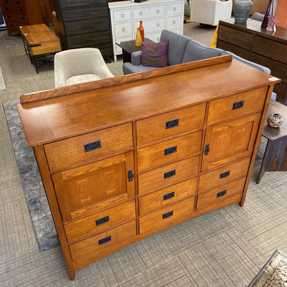 Large Mission Style Oak Dresser