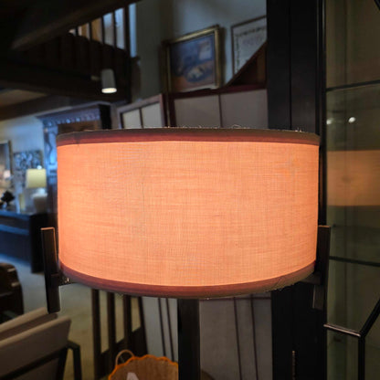 Short Shade Tri Support Black Base Floor Lamp