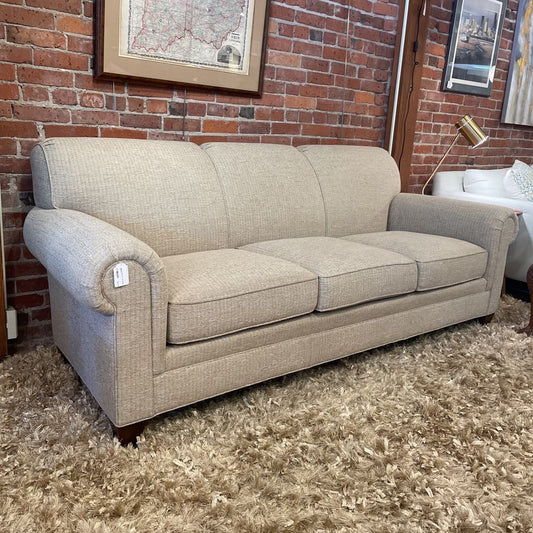 Stickley Rolled Arm 3 Seat Beige Sofa U SOFAS