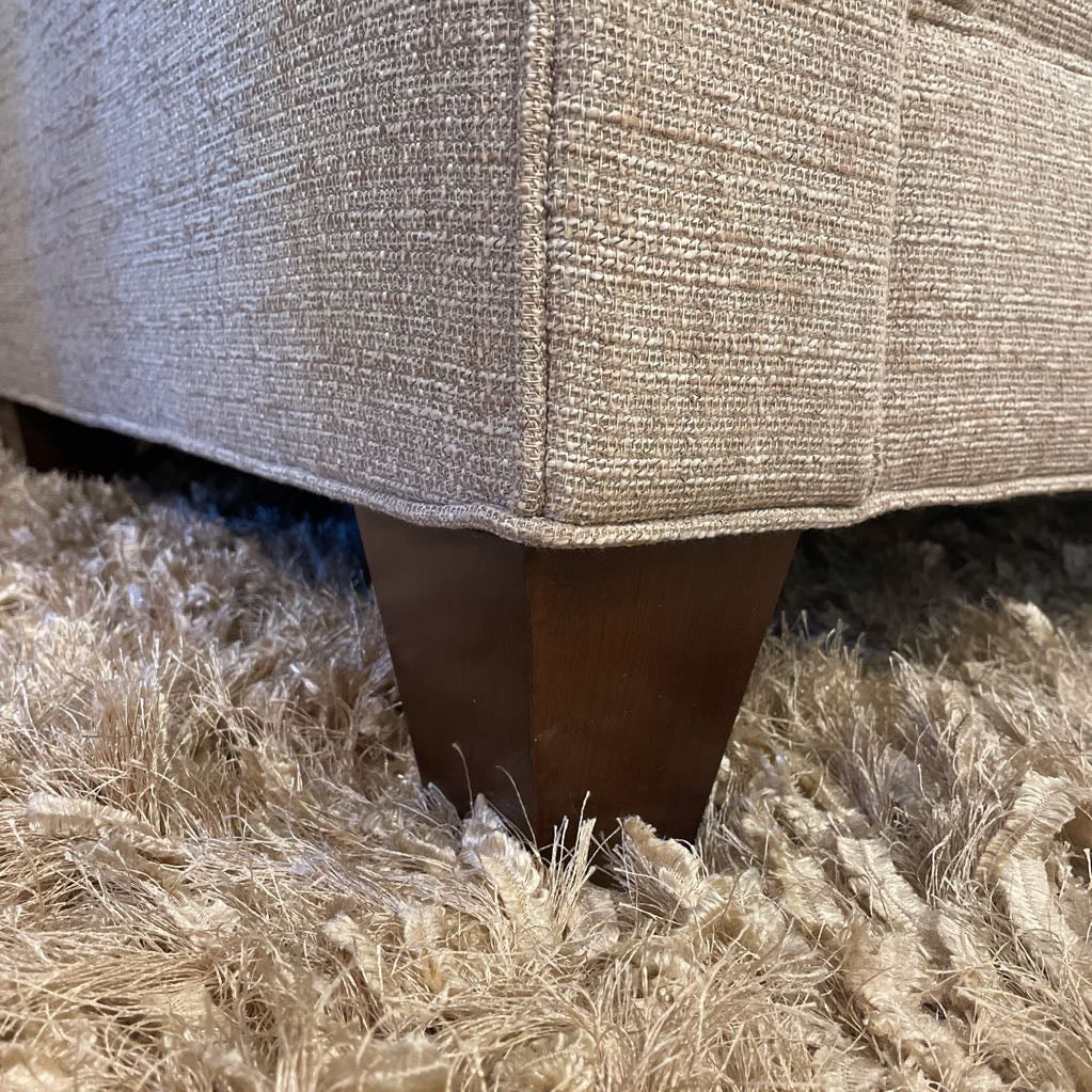 Stickley Rolled Arm 3 Seat Beige Sofa