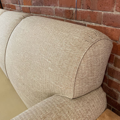 Stickley Rolled Arm 3 Seat Beige Sofa