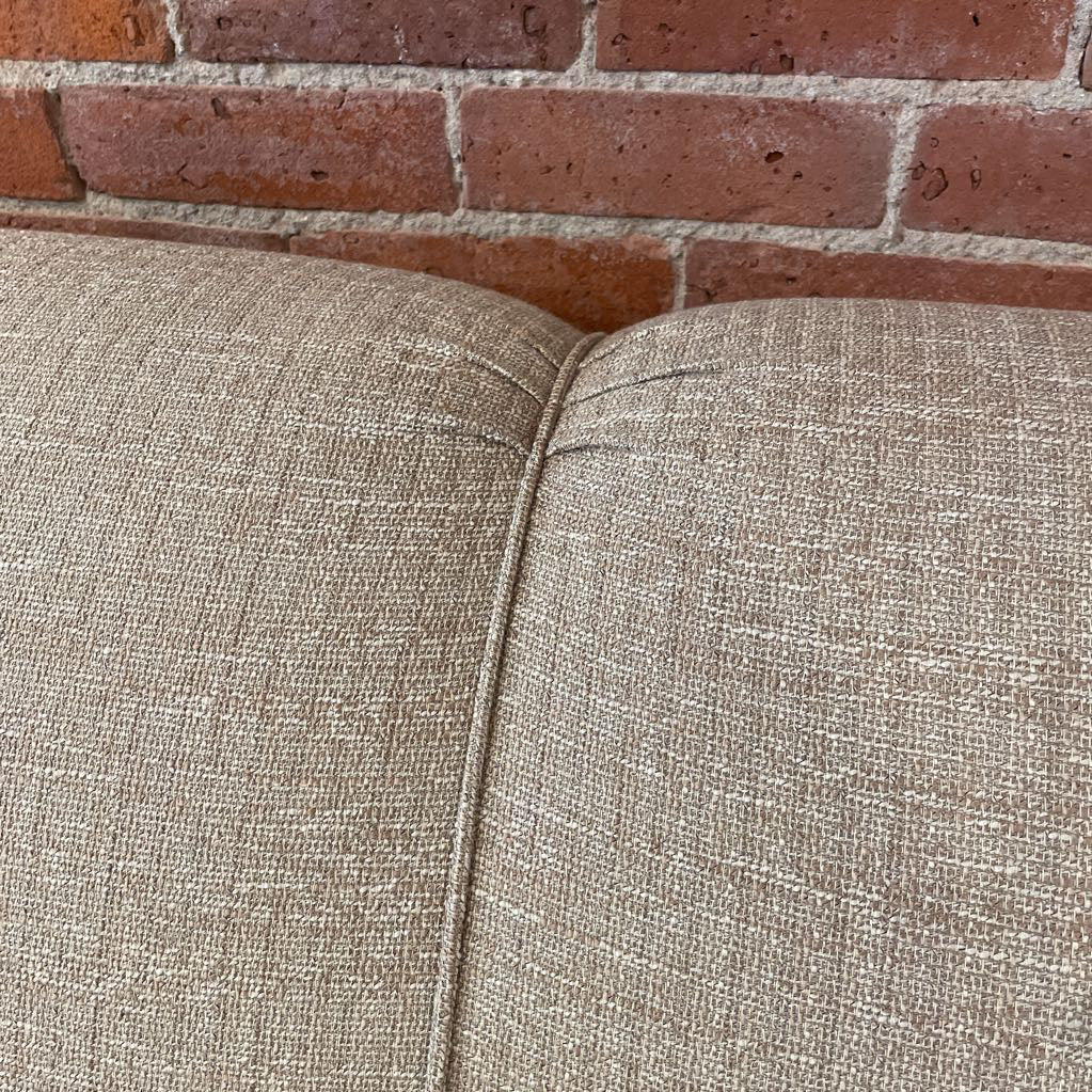 Stickley Rolled Arm 3 Seat Beige Sofa