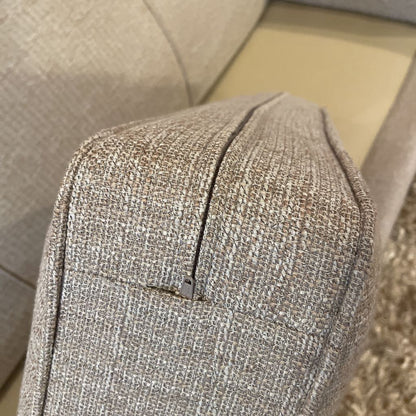 Stickley Rolled Arm 3 Seat Beige Sofa