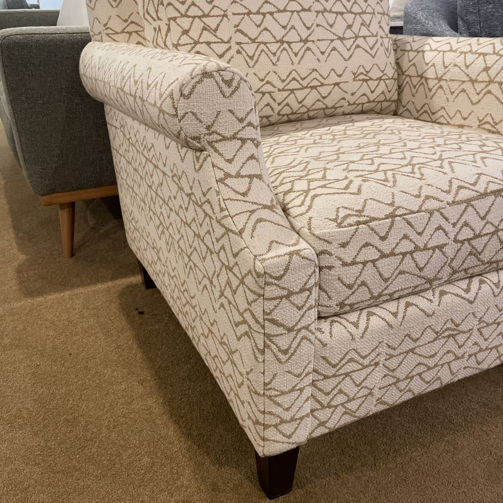 Stickley White w/ Triangle Pattern Accent Chair U ACCENT CHAIRS