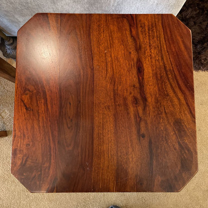 Two Tier Cut Corner Wooden End Table C SIDE TABLES