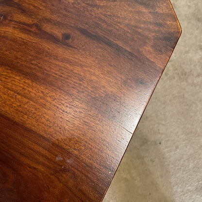Two Tier Cut Corner Wooden End Table C SIDE TABLES