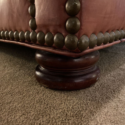 Hancock & Moore Red Leather Studded Sofa