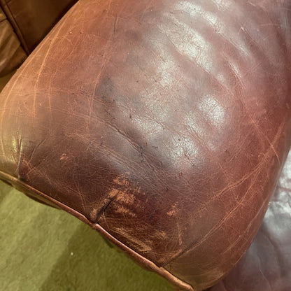 Hancock & Moore Red Leather Studded Sofa