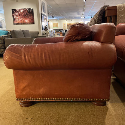 Hancock & Moore Red Leather Studded Chair