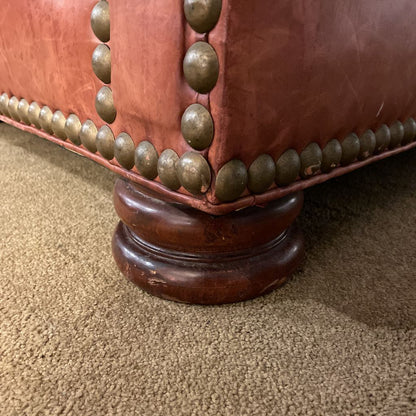 Hancock & Moore Red Leather Studded Chair