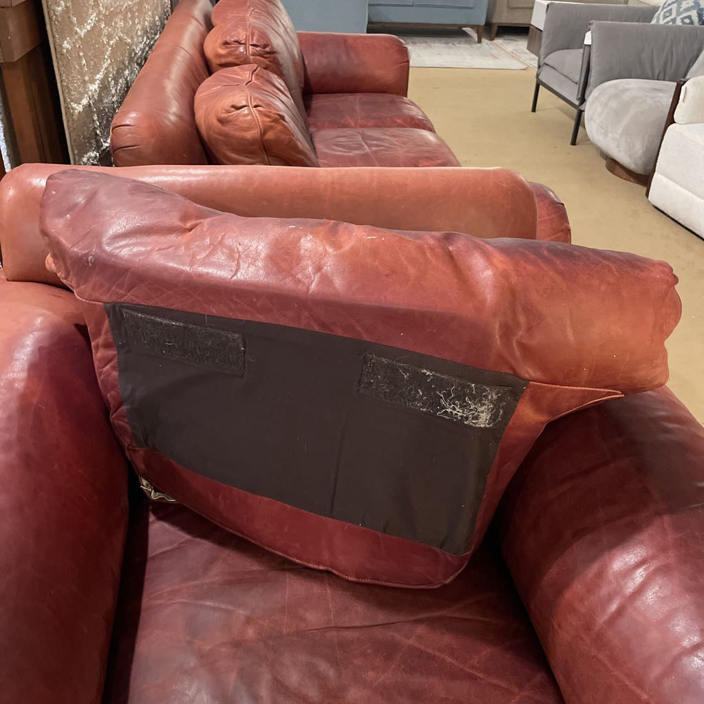 Hancock & Moore Red Leather Studded Chair