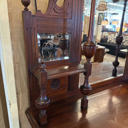 Large Victorian Buffet W/ Mirrored Etagere Top C VANITIES