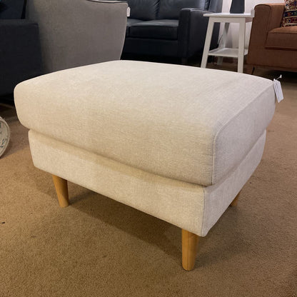 Ivory Blonde Leg Ottoman U OTTOMANS