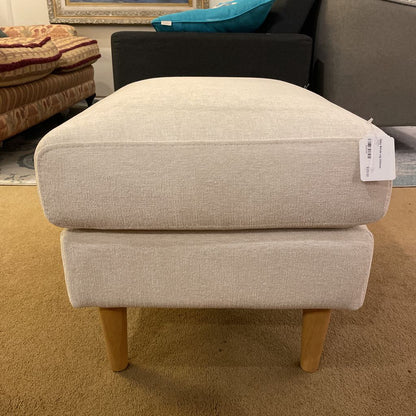 Ivory Blonde Leg Ottoman U OTTOMANS