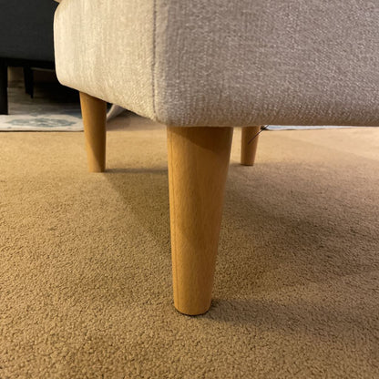 Ivory Blonde Leg Ottoman U OTTOMANS