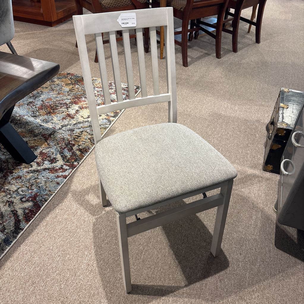 Contemporary Light Grey Folding Dining Chair