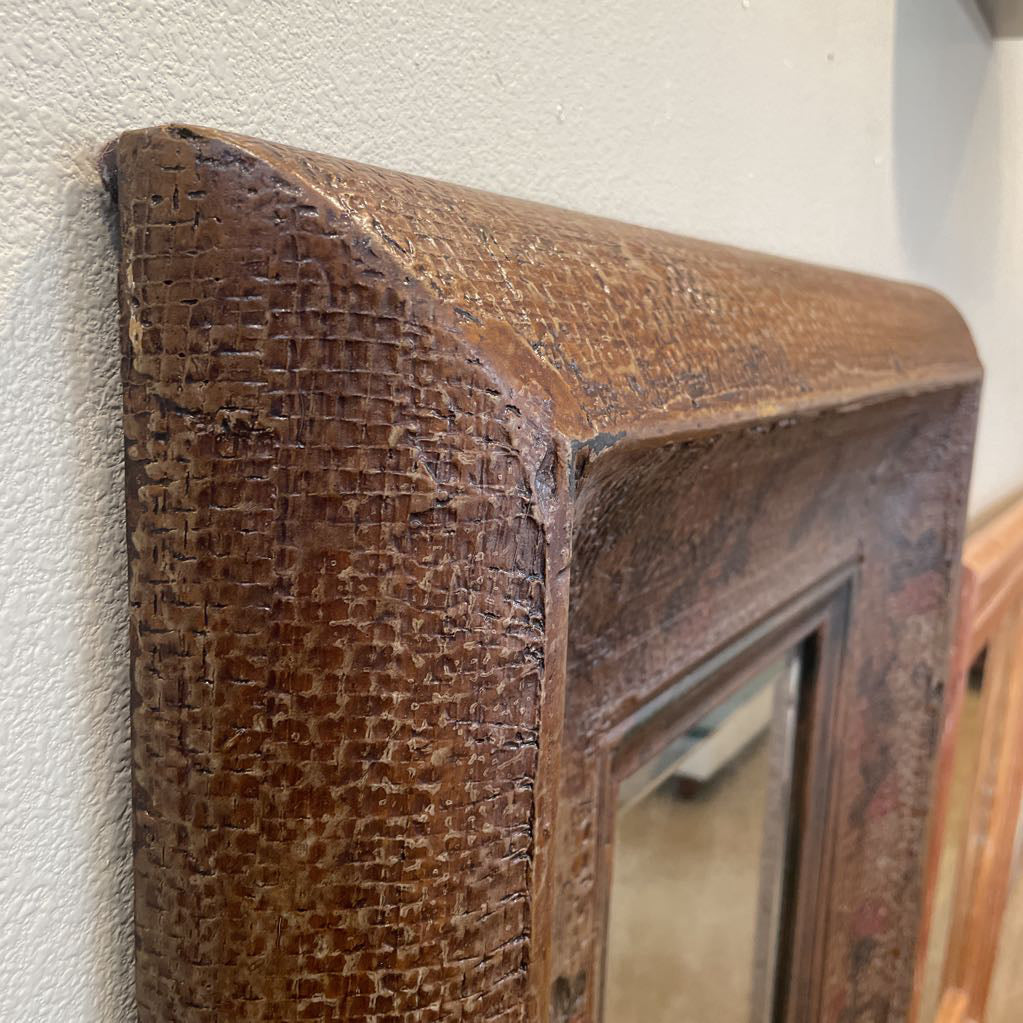 Textural Wall Mirror w/ Floral Motifs C MIRRORS