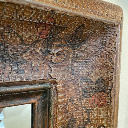 Textural Wall Mirror w/ Floral Motifs C MIRRORS