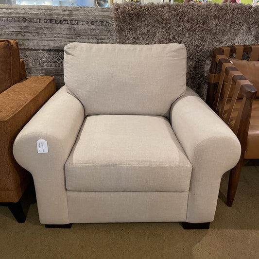 Pottery Barn Rolled Arm Beige Accent Chair U ACCENT CHAIRS