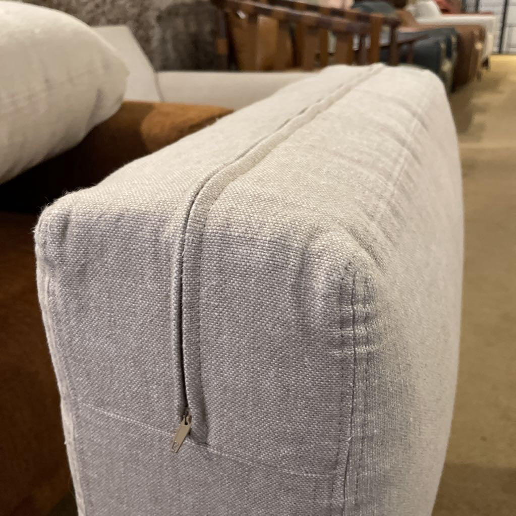 Pottery Barn Rolled Arm Beige Accent Chair