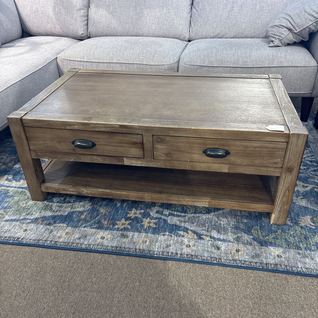 Rustic Two-Drawer Coffee Table